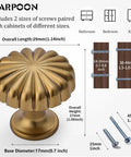 10 Pack Retro Vintage Round Cabinet Knobs 1.1 Inch Diameter Champagne Bronze Zinc Alloy Hardware For Kitchen Cabinets Drawers