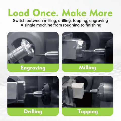 Straight Up Powerhouse Desktop 5 Axis CNC Milling Machine Equipped With Automatic Tool Changer for heavy duty cutting in compact workstation.