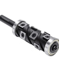 Aolidsive Flush Trimming Router Bit With Reversible Carbide Insert And Precision Bearing, 1/2 inch shank, showing cutting edge and smooth finish.