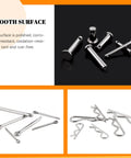All In One 122 Piece Cotter Pin Kit In 15 Sizes Including M1.5 M2 M3 M4 M6 M8 Made From 304 Stainless Steel With Cotter Pins R Shaped Pins And Clevis Pins For Automotive Repairs And Mechanical Projects Gearhead Approved displayed on black background