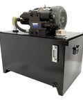 Dinenovote 3750w Hydraulic Power Unit With 80L Tank, Double-End Valve And Quantitative Vane Pump, 14Mpa Pressure Rating, Hard Tube Wiring For Continuous Industrial Use. Great Bang For Your Buck!. Compact steel tank with pump and pressure gauge.