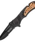 Custom Engraved Pocket Knife For Hunting And Camping Everyday Carry EDC With Wood Handle Personalized Gift 4.5 Inch