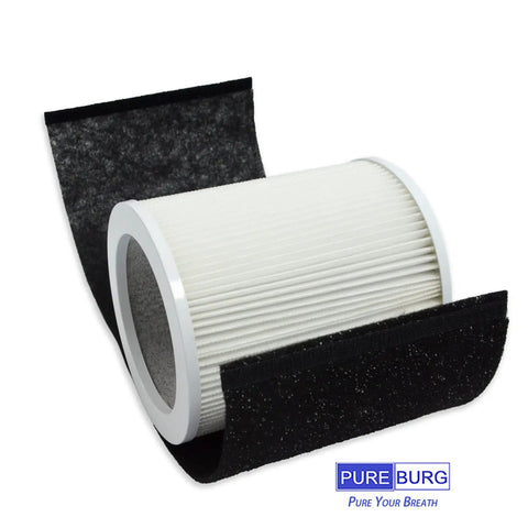Replacement Filter Set For Hunter HP670 Air Purifier With H13 True HEPA And Four Activated Carbon Pre Filters displayed rolled out.