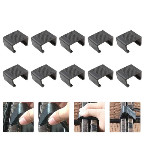 Easy Install No Fuss Outdoor Sofa Clips And Alignment Clamps For Sectional Rattan Furniture, 4.25cm connectors, shown in use