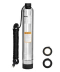 4 Inch Stainless Steel Submersible Well Pump For Septic Systems Bottom Suction With 33 Foot Cable Three Quarter HP 115V