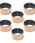 Heavy Duty 6 Pack Sleeve Bearings With 45mm Bore And 50mm Outer Diameter By 25mm Length Oilless Plain Bushings in a set.