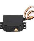 Full Metal Gear Servo Upgrade Kit Replaces Stock Plastic Components Compatible With 12423 12428 12628 124006 Models close-up view of black servo motor with wiring.