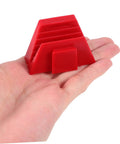 Red modular piece of 12 Piece Plastic Wrench Storage Organizer Tray for Garage and Workshop Modular Wrench Rack Holder