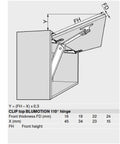 Soft Close Lift Mechanism For Small Wall Cabinets With Soft Close Hinges Dual Sided Auto Assist Lift For Upper Cabinets Adjustable Fit For PF 113-156 20K1501 Easy Install Smooth Glide Durable Kitchen Cabinet Upgrade, BLUMOTION 110° hinge diagram
