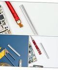 8 Pack Tent Pole Connector Repair Tubes For Quick DIY Fixes On Broken Poles, lightweight aluminum tubes next to tools