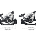 Heavy Duty Aluminum Alloy Disc Brake Kit For Electric And Mountain Bikes Featuring Dual Piston Hydraulic Calipers shown from the front view.
