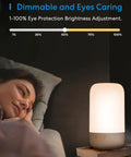 Smart Table Lamp For Bedroom With Voice And App Control, Works With HomeKit And Alexa, WiFi Enabled LED Nightstand Lamp on a table