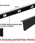 Stove Gap Covers, Gap Filler, And Range Trim Kit With Tool-Free Buckle Install, Heat-Resistant Aluminum Guards For 23.4 Inch Gaps shown