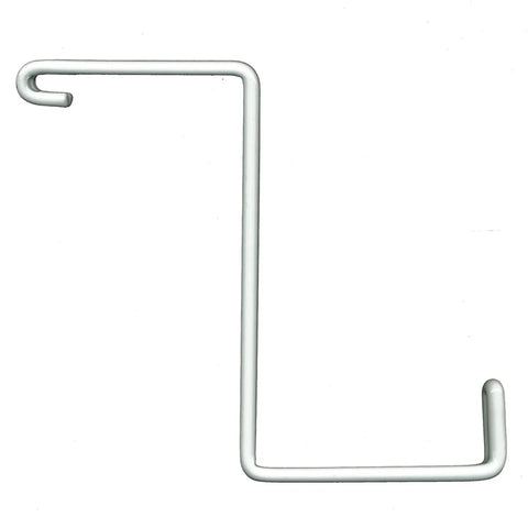 White Add-On Storage Hook Accessory for Ceiling Rack, steel, Z-shape, holds 25 lbs each, 4-pack