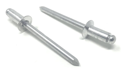 Aluminum Countersunk Head Blind Rivets Pop Rivets 3/16 x 1/4 Inch, 50 Count, Grip Range 0.126-0.250 Inch, Flush Finish For Aircraft Boats Race Cars And DIY Builds