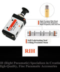 Go-To Three Way Two Position Hand Pull Pneumatic Valve For Air Lines With Manual Control, detailed components diagram