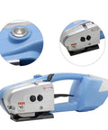 Close-up view of Heavy Duty Electric Welding Strapping Tool Battery Powered Packing Bander showing buttons and handle design.