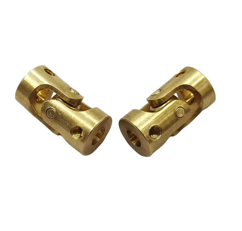 Five Pack 3mm To 3mm Brass Universal Joint Shaft Couplings With Screws And Wrench Hobbyist Grade Motor Shaft Coupler Connector