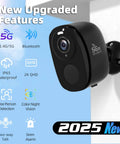 4 Pack 5G And 2 4G Wireless Security Cameras Outdoor Indoor Battery Powered 2K AI Motion Detection on a wall mount