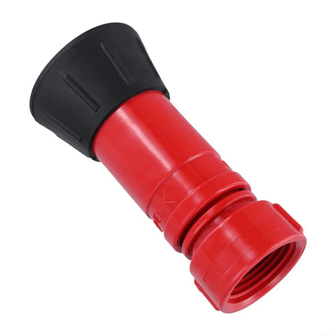 Badass Heavy Duty 1 Inch Fire Hose Nozzle Slick Red Thermoplastic Design with black grip for high pressure spray or fog