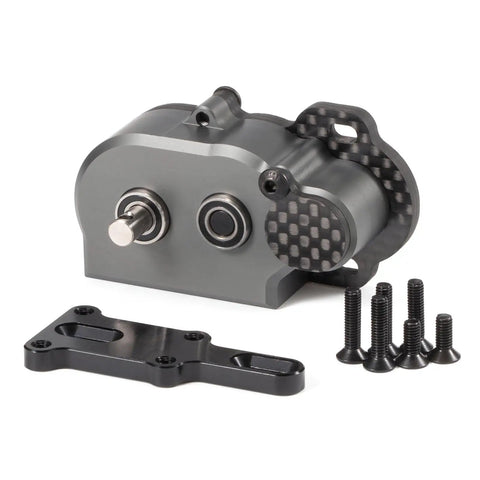 Tiny Gearbox With Adapter Plate For Straight Axle Builds, Ultra Light 44G Aluminum Case, Carbon Motor Plate, Titanium Output Shaft, Hardened Chromoly Gears