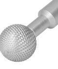 Rugged Spherical Wood Carving Burr Tungsten Carbide Teeth 10 Millimeter Hole Fits 100 Angle Grinder Thick Coat Alloy Steel File close-up