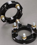 Heavy Duty Billet Aluminum Strut Mount Spacer Leveling Kit compatible with Toyota Tacoma 1995 to 2004, 2-inch black spacers.