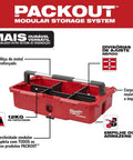 Gutsy Modular Tool Tray For Tradesmen Heavy Duty Plastic Organizer in red with adjustable dividers and metal handle.