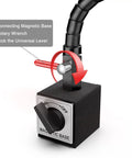 Digital Dial Indicator Set With Magnetic Base And Flexible Arm, 0 To 25.4 mm Range, 0.001 Inch Accuracy, close-up of magnetic base