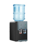 Countertop Water Cooler Dispenser For Home Office Dorms Black Holds 3 Or 5 Gallon Jug Top Loading Hot And Cold Water Kid Safe Lock