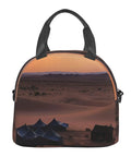 Insulated Lunch Tote For Women And Men With Leakproof Zippers Reusable Desert Camping Cooler Bag, desert print, on the go