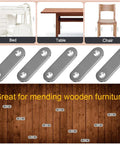 20 Pieces Stainless Steel Straight Brace Brackets 2 Inch Flat Mending Plates With Screws for wood furniture repair and joining
