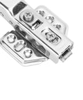 Close-up of Stainless Steel Cabinet Hinges Set Of Two With 2mm Thick Base And Bright Electroplated Finish Heavy Duty And Smooth Soft Close Damping