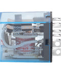 Plug And Play 8 Pin DPDT Relay With Socket Base 10A 220 To 240 Volt AC For Industrial Control Panels Beefy Heavy Duty Wiring Kit Ideal For Motors Pumps And Other High Load Applications, blue transparent housing