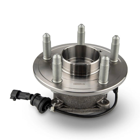 Front view of Rear Wheel Hub Bearing Assembly For 2010-2017 Chevy Equinox And 2010-2017 GMC Terrain With ABS, 5 Lug, 2 Piece, OEM Quality Replacement