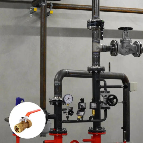 Swing By And Grab This Smooth Running Brass Ball Valve With Hose Barb for water heater shut off in plumbing system.