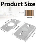 Upgraded Magnetic Door Catch Kit 2 Pack Quiet Strong Magnetic Closure Top Of Door Closet Doors dimensions shown in silver finish
