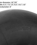 Close-up of Universal Inner Tube For 8 Inch Rim ATVs Go Karts Lawn Equipment showing outer and hub diameters.