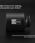 Half Inch Drive Deep Six Point Impact Socket Set For Metric Axle Nuts, CR-MO Steel With Black Phosphate Finish, laser etching