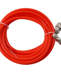 Built Tough Air Compressor Hose With Polyurethane Tubing And C Type Quick Connect Fittings Flexible Pneumatic Air Line For Workshop Tasks And Tire Inflation Plug And Play Setup, 10m red hose with quick connector.