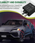Tough As Nails 4 Pin 12V 30A Automotive Relay Pack with waterproof design in use on a modern car.