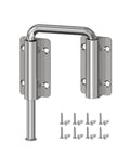 Built Tough Multi Angle Sliding Door Loop Lock For Barn Doors And More, 90 And 180 Degree Aluminum Alloy Patio Lock Latch, U Bolt Style