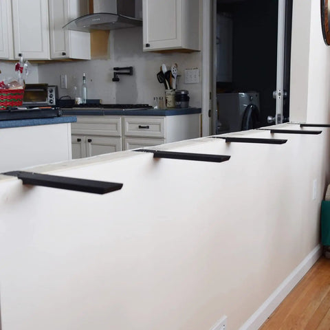 Beefy Heavy Duty Countertop Support Brackets Pack Of 2 For Granite Quartz Wood Laminate Countertops Hidden Forward L Shelf Brackets 16 Inch installation
