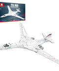White Swan Fighter Building Block Set 33036 With 1598 Pieces Realistic Military Bomber Aircraft Model Kit with box display
