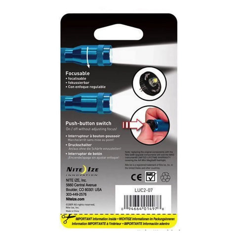 LED Upgrade Kit II for Flashlights Quadruple Battery Life, Focusable Beam, Shockproof Push Button Tail Cap packaging