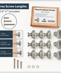 Top Shelf 25 Pack 1 1 Inch Round Cabinet Knobs In Brushed Nickel Heavy Duty Kitchen Drawer Pulls That Are Pretty Darn Sturdy With Complete Mounting Kit For Fast Room Upgrades. Includes screws and washers.