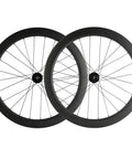 Carbon Disc Brake Wheelset For Road Bikes 700c Clincher Ride-Ready 55mm Deep, 25mm Wide, Tubeless, with UD Matte Rim and Center Lock Hub