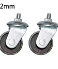Beefy Industrial Steel Caster Wheels for Auto Shop Equipment, 12mm heavy duty swivel casters for three tons, pack of 2