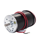 Badass 4575 DC Motor Packs A Permanent Magnet Punch Runs Sweet On 12 Or 24 Volts Cranks Out 4000 Or 8000 RPM With Zero Drama Loads Of Low Noise Torque Perfect For Your Next Heavy Duty DIY Build, showing a black motor with wires.