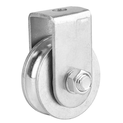 Heavy Duty Snatch Block Pulley Wheel For Wire Rope Lifting 0.3 Ton Capacity Single Rigging Block With Swivel Hoist For Lifting Plants Tools And Small Furniture To Elevated Spots, metal close-up